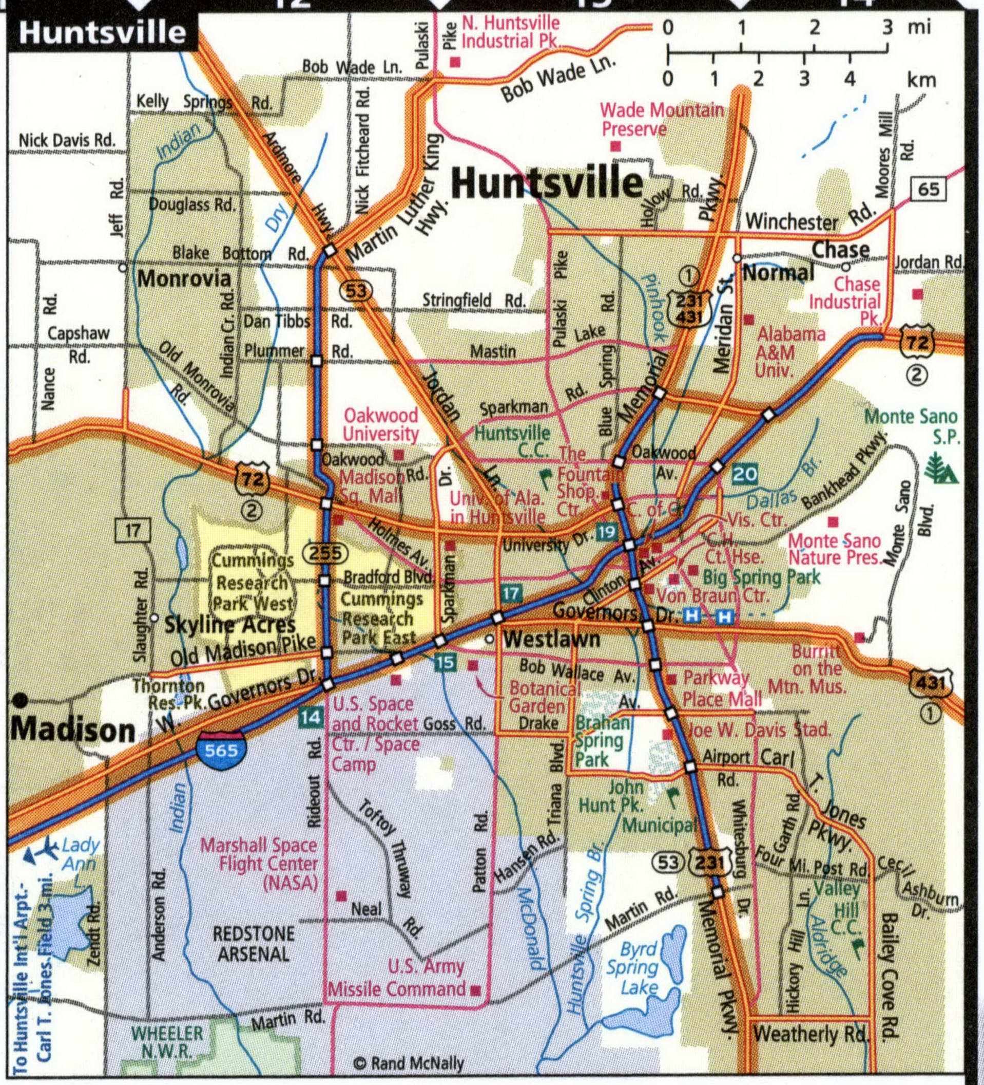 Huntsville map for truckers