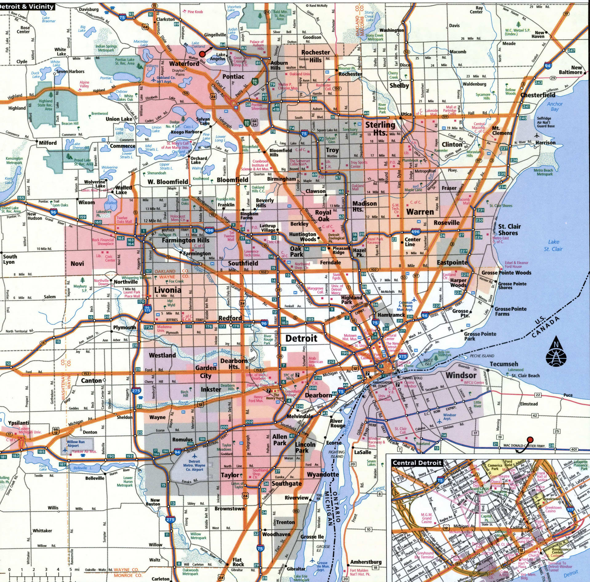 Detroit map for truckers