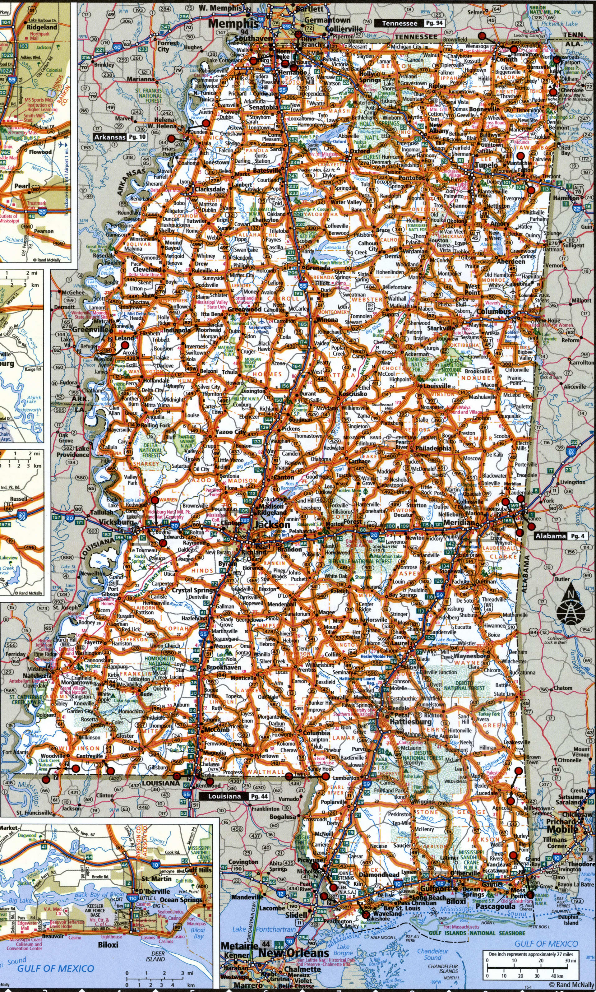 Mississippi map for truckers