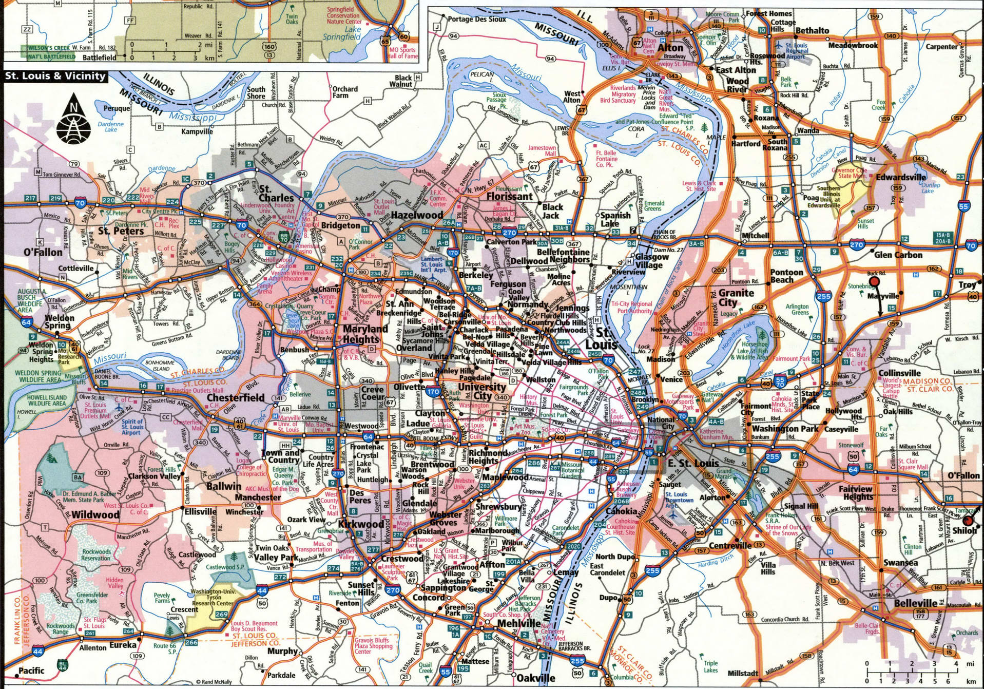 St Louis city map for truckers