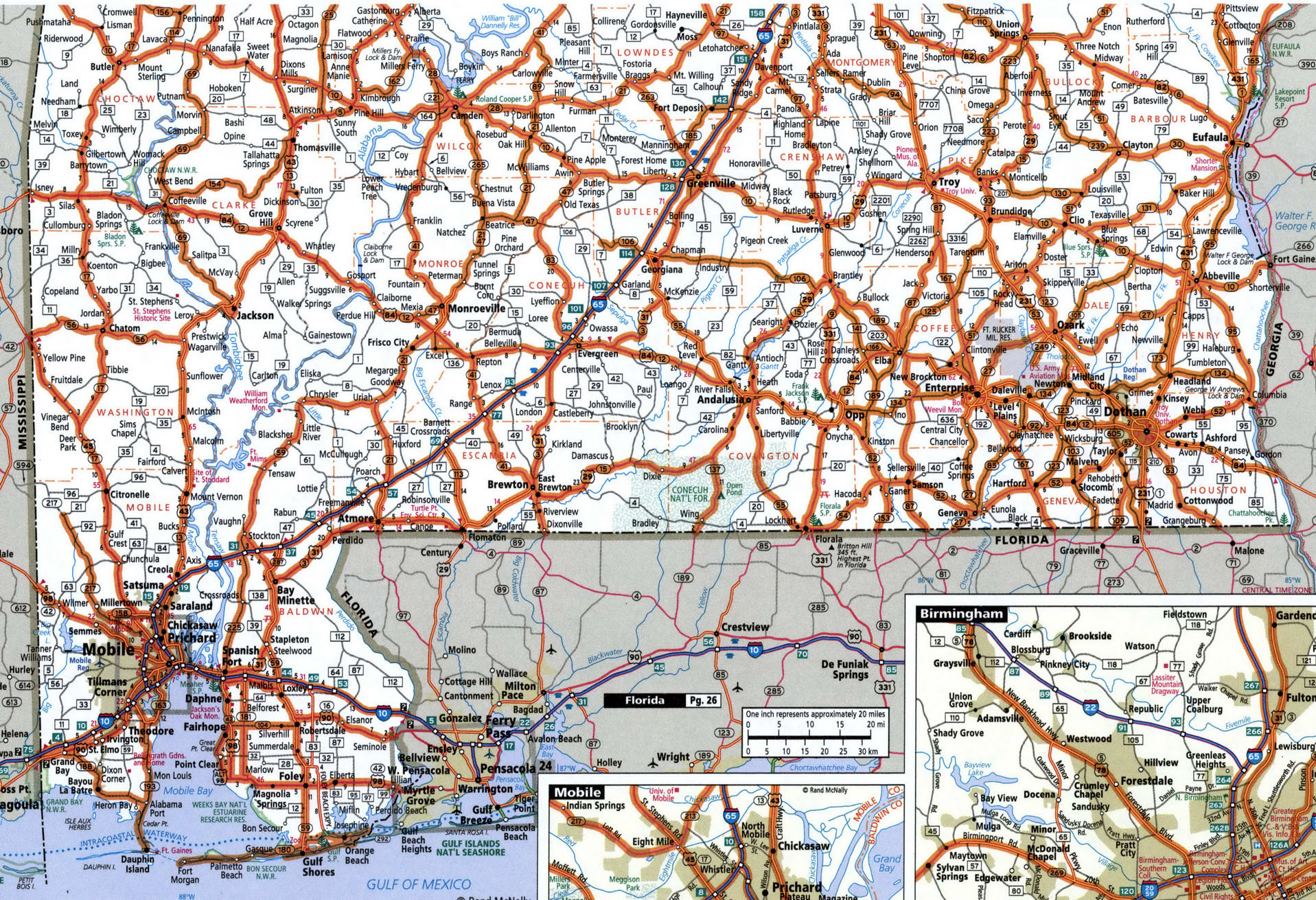 Alabama map for truckers