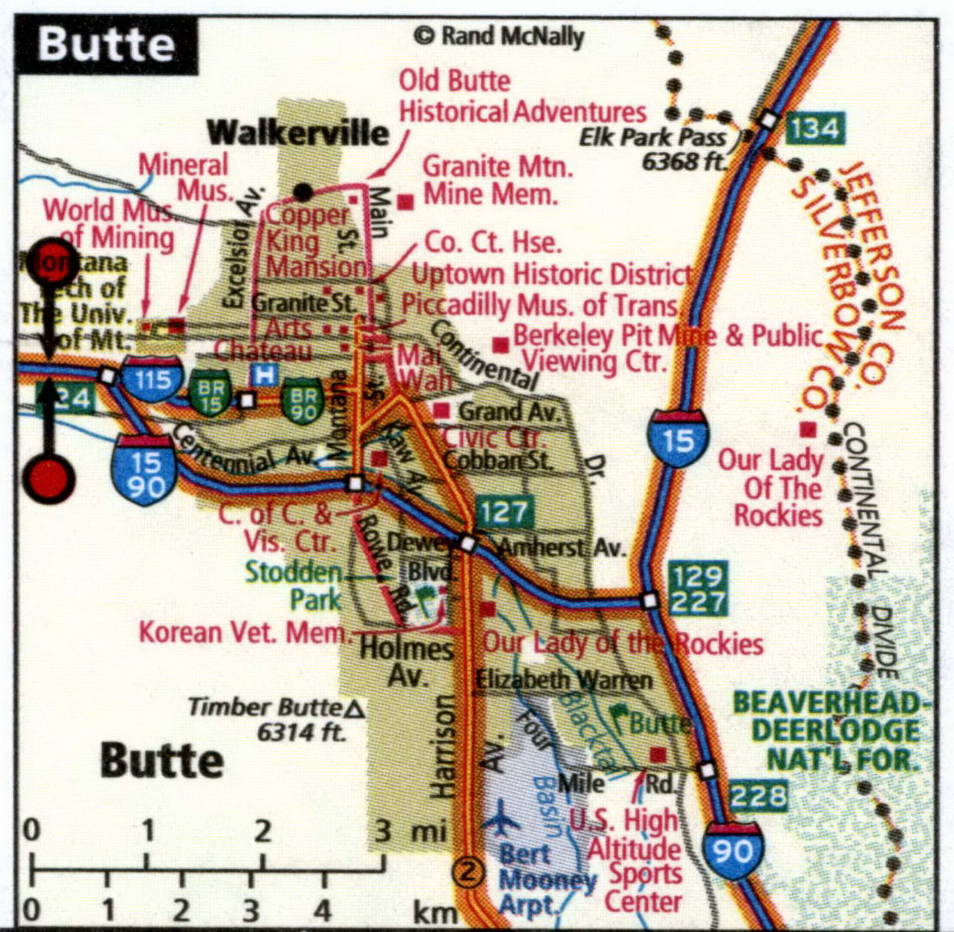 Butte map for truckers