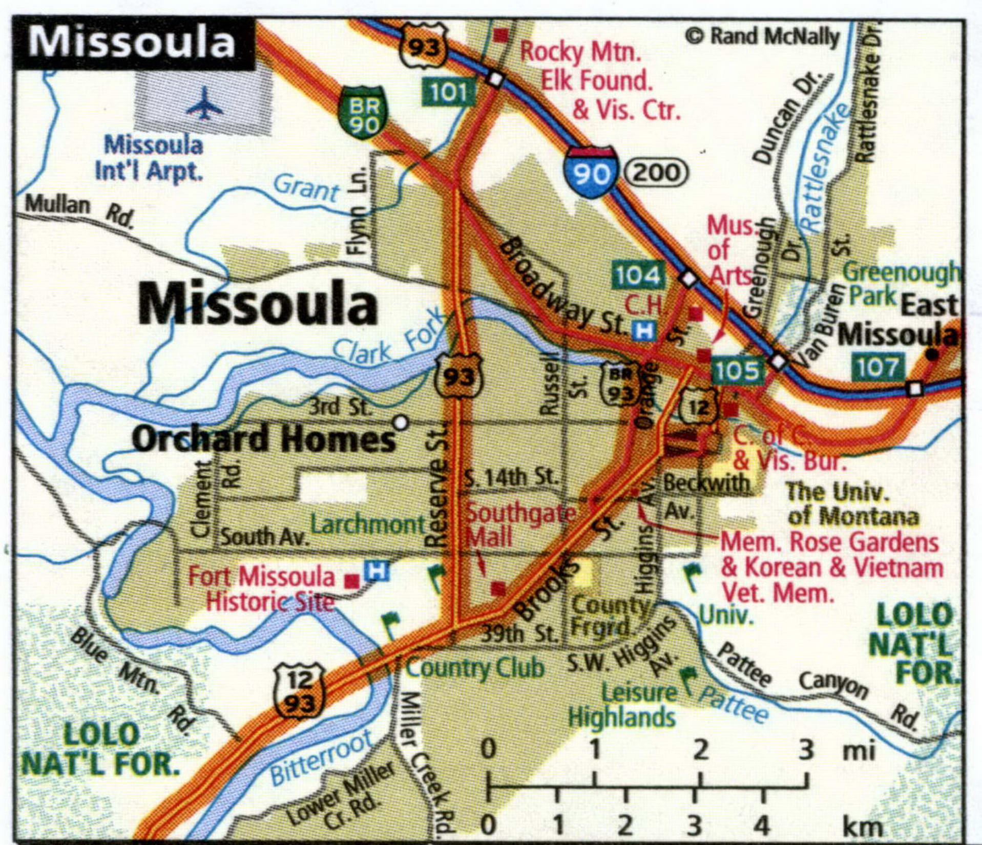 Missoula map for truckers