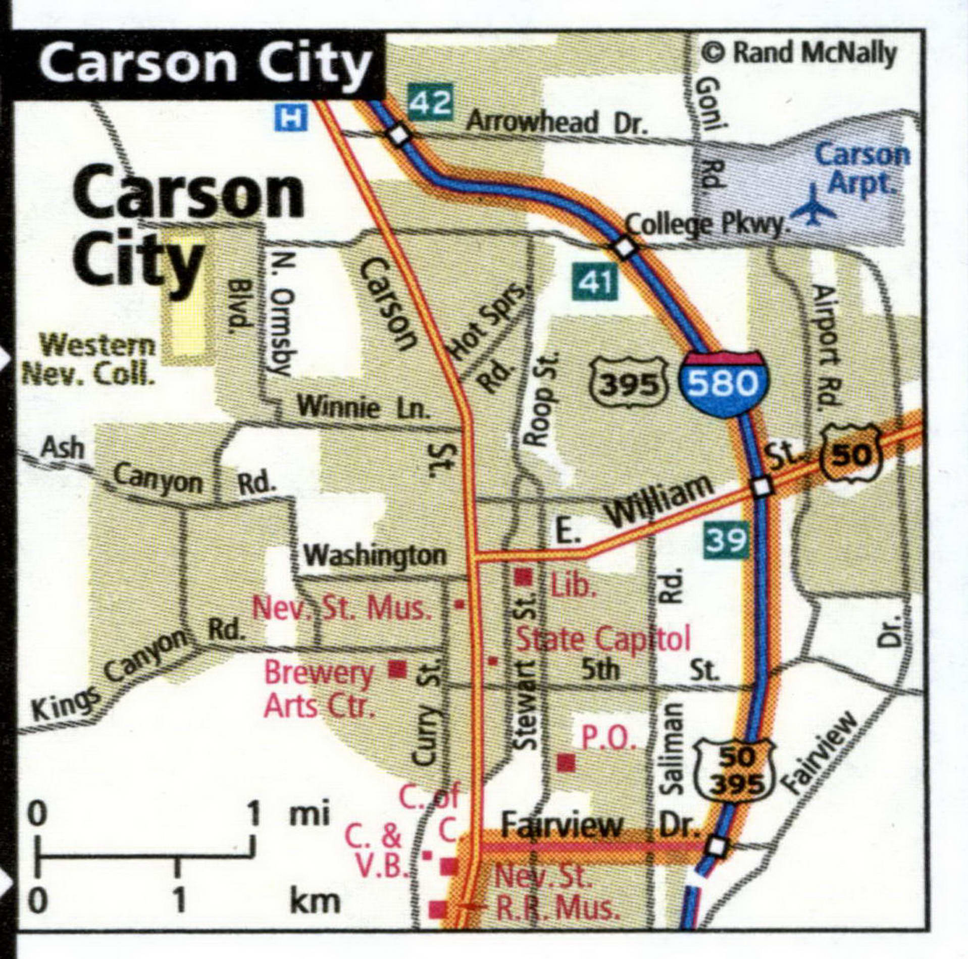 Carson city map for truckers