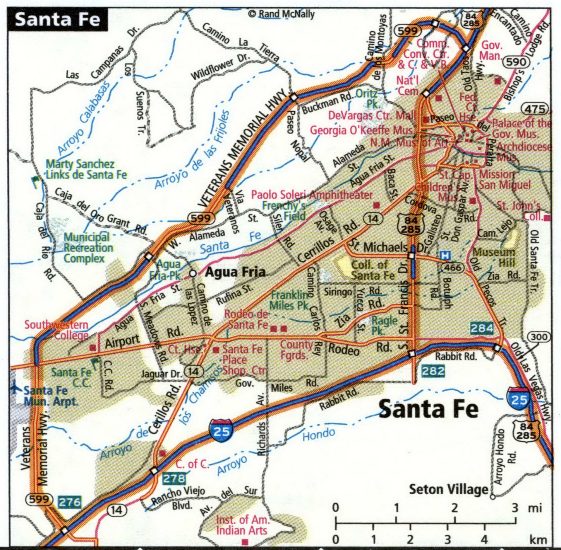 Santa Fe city map for truckers