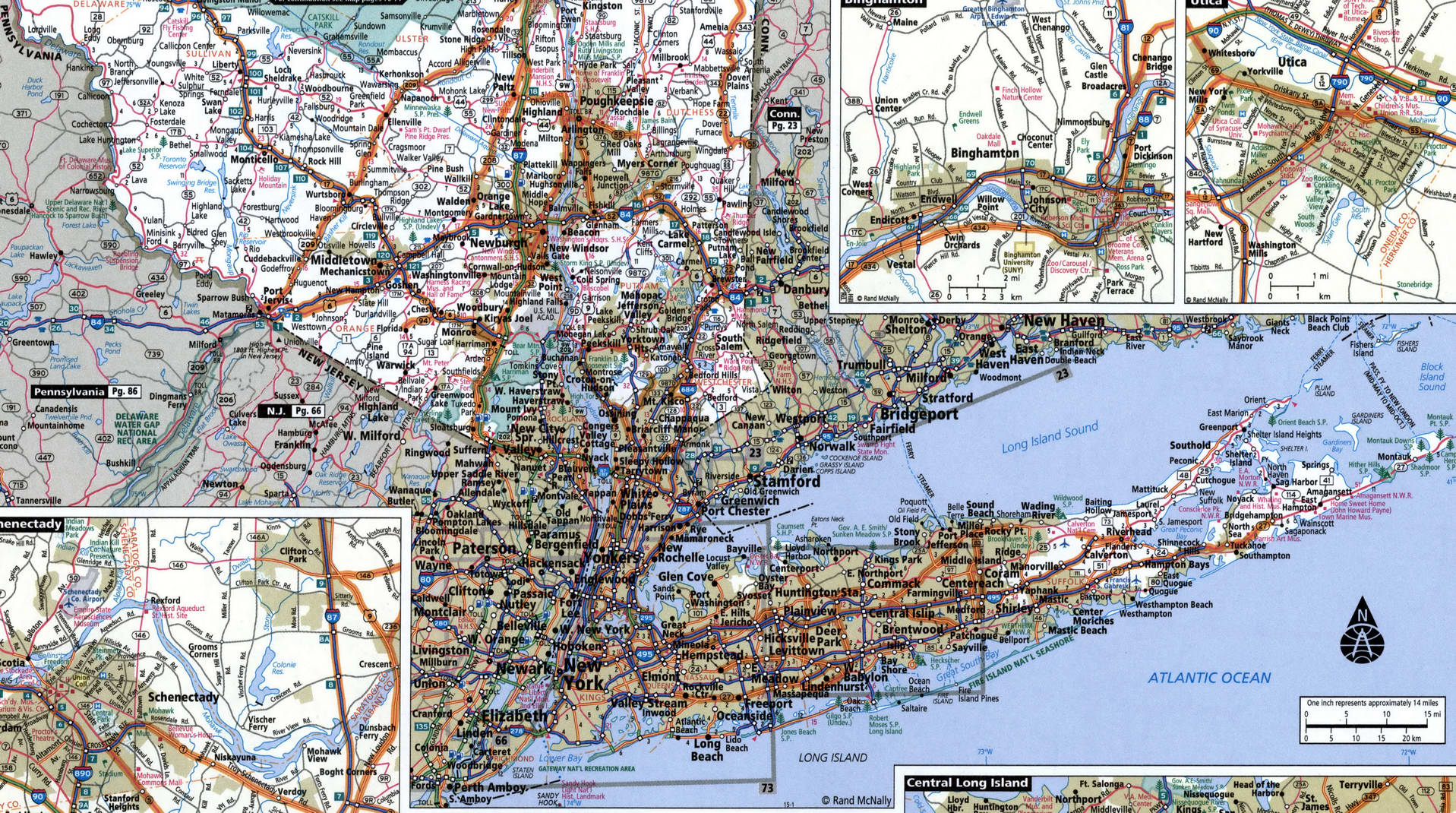 Southern New York state map for truckers