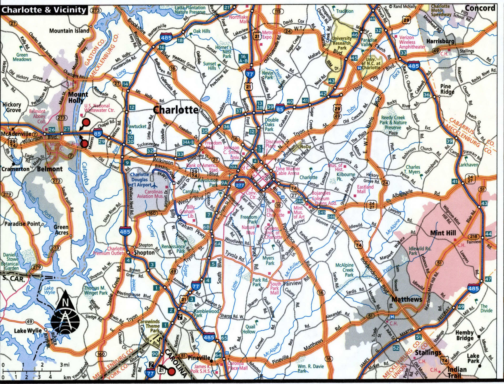 Charlotte city map for truckers