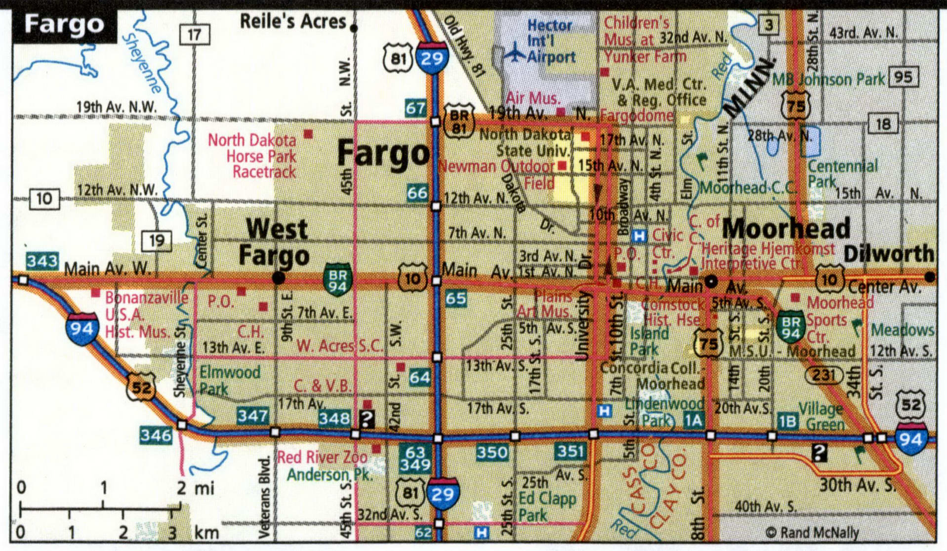 Fargo map for truckers