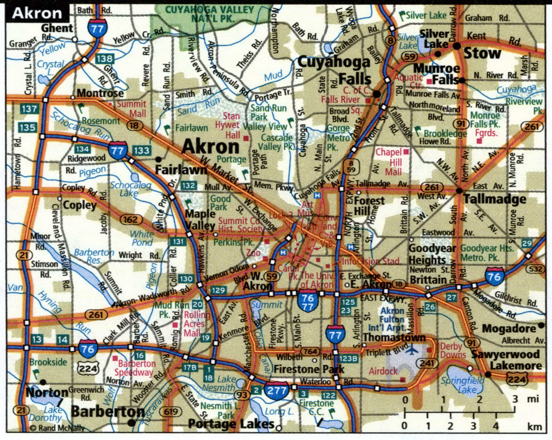 Akron map for truckers