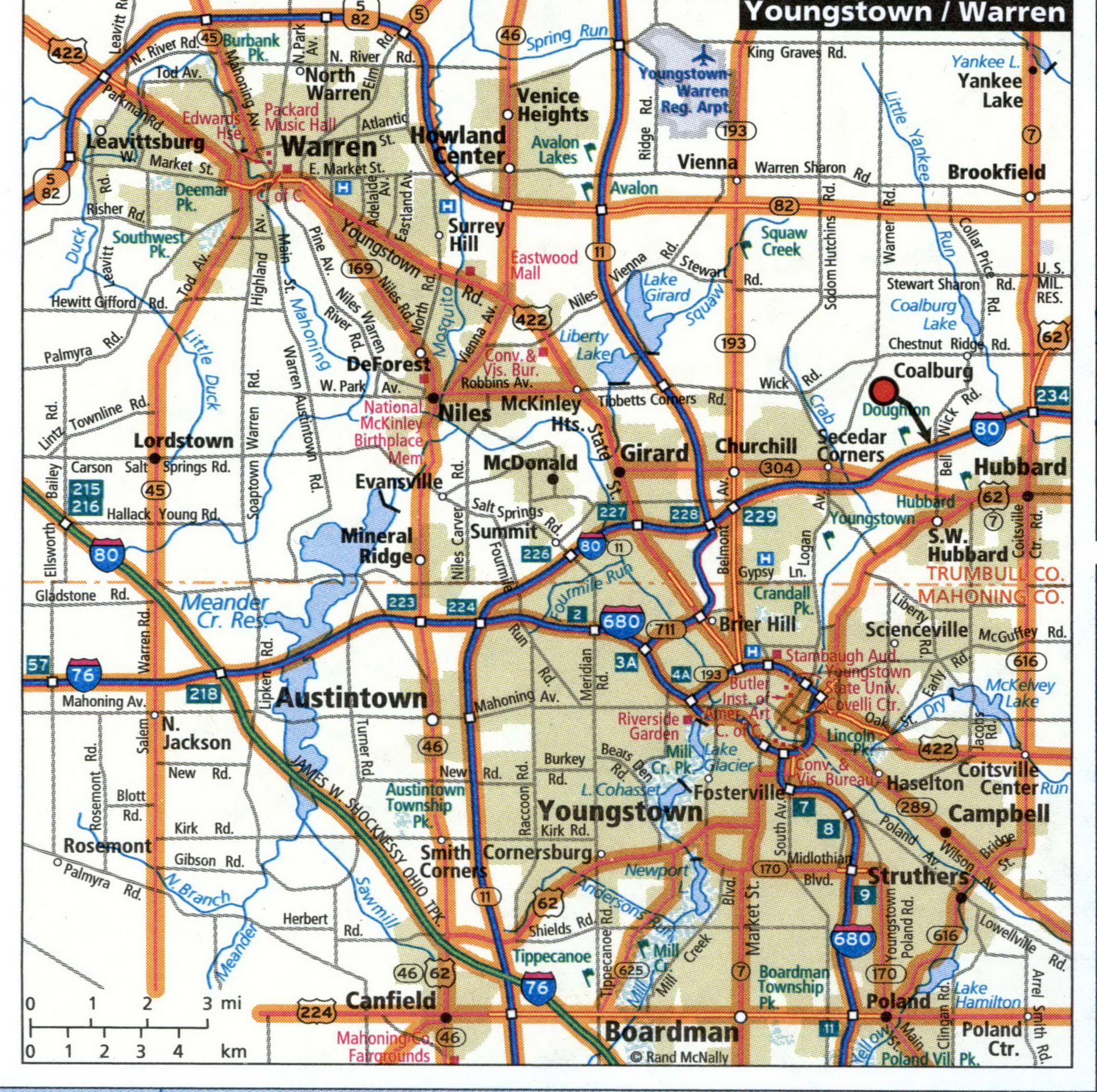 Youngstown city map for truckers