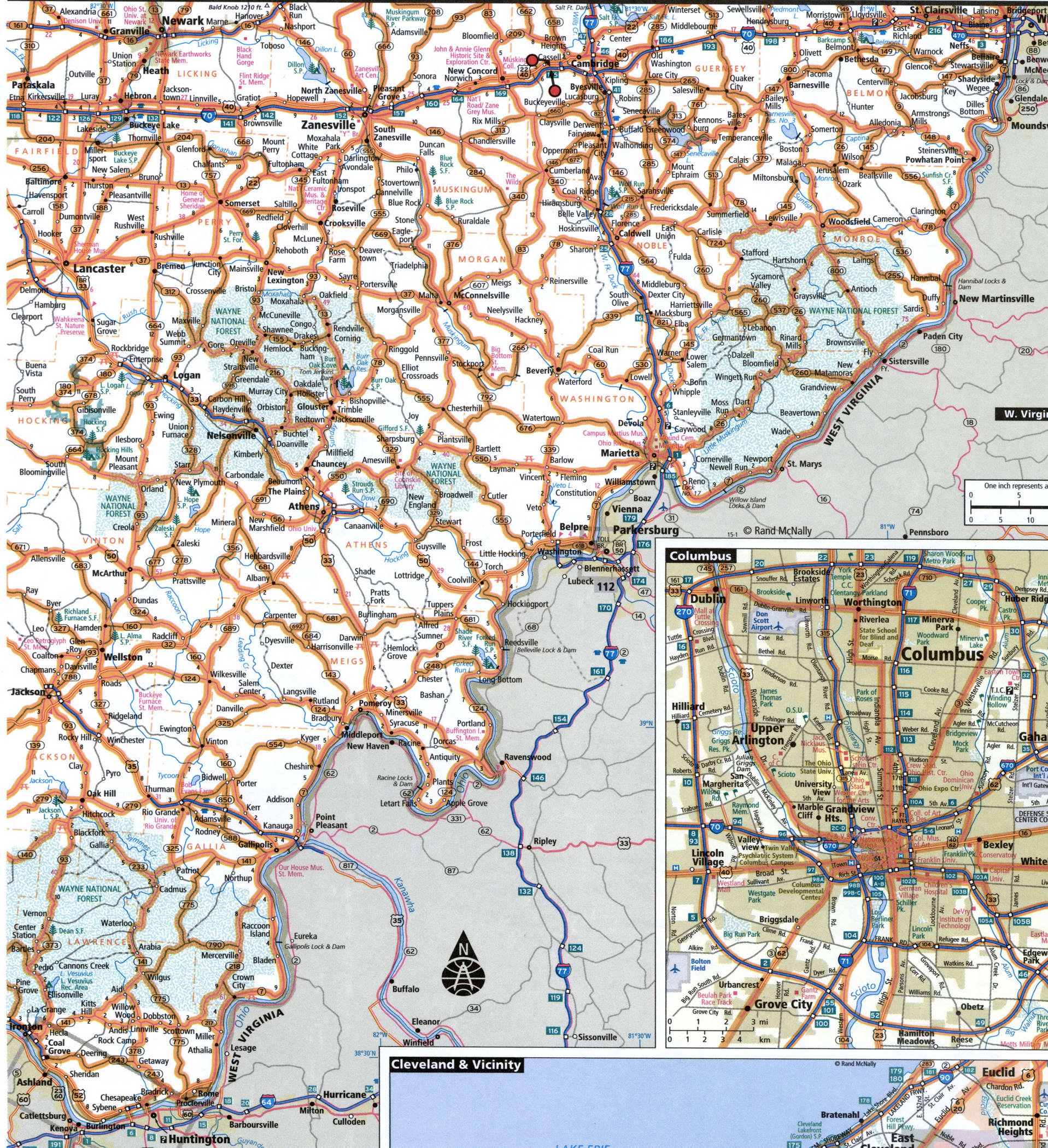 Southern Ohio road map for truckers