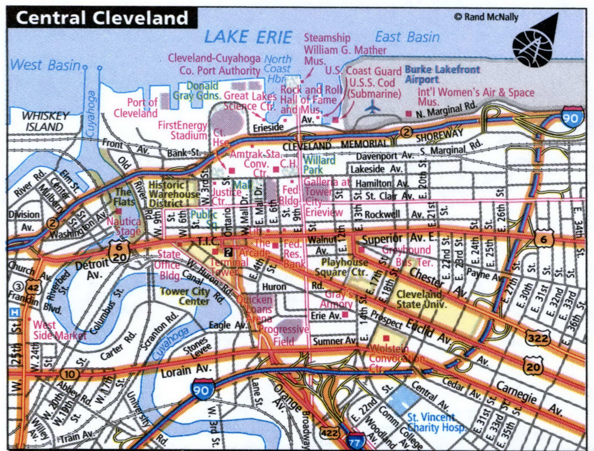 Central Cleveland map for truckers