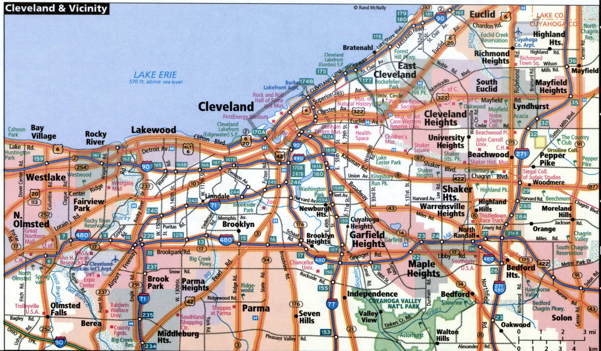 Cleveland map for truckers