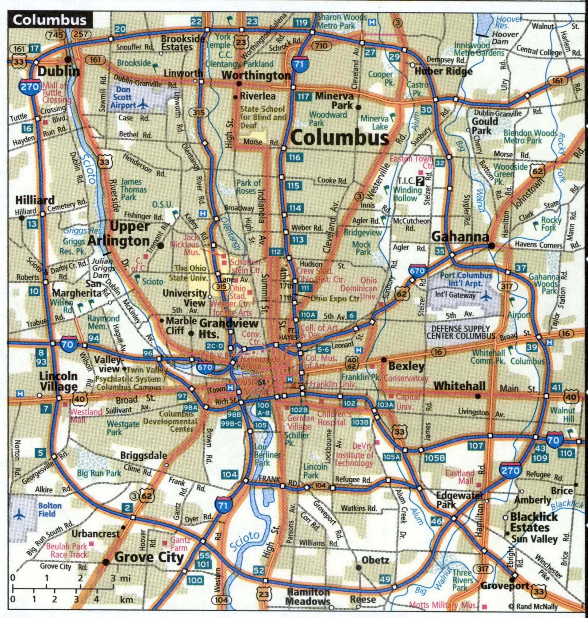 Columbus map for truckers