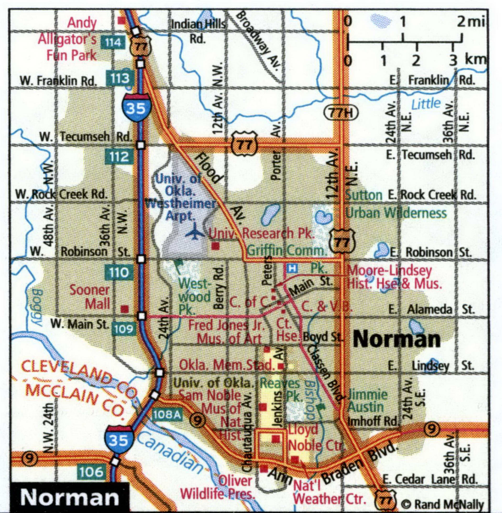 Norman city map for truckers