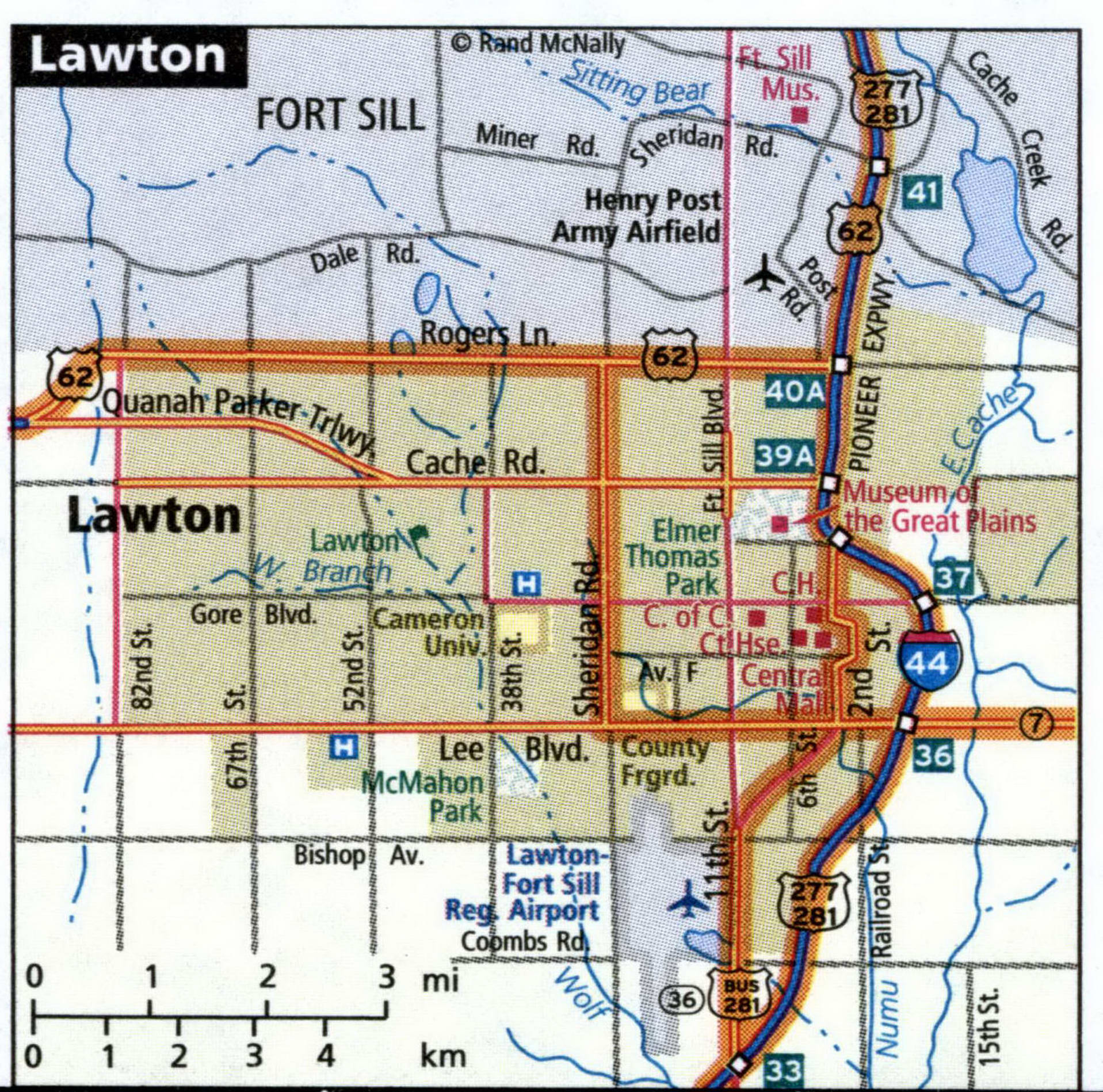 Lawton city map for truckers
