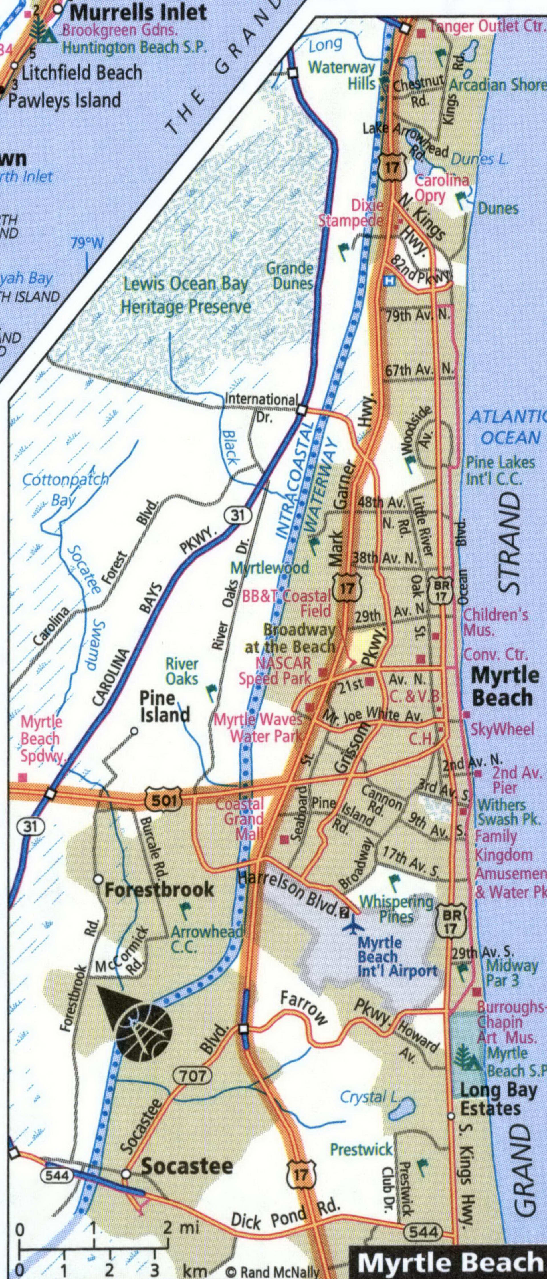 Myrtle Beach city map for truckers