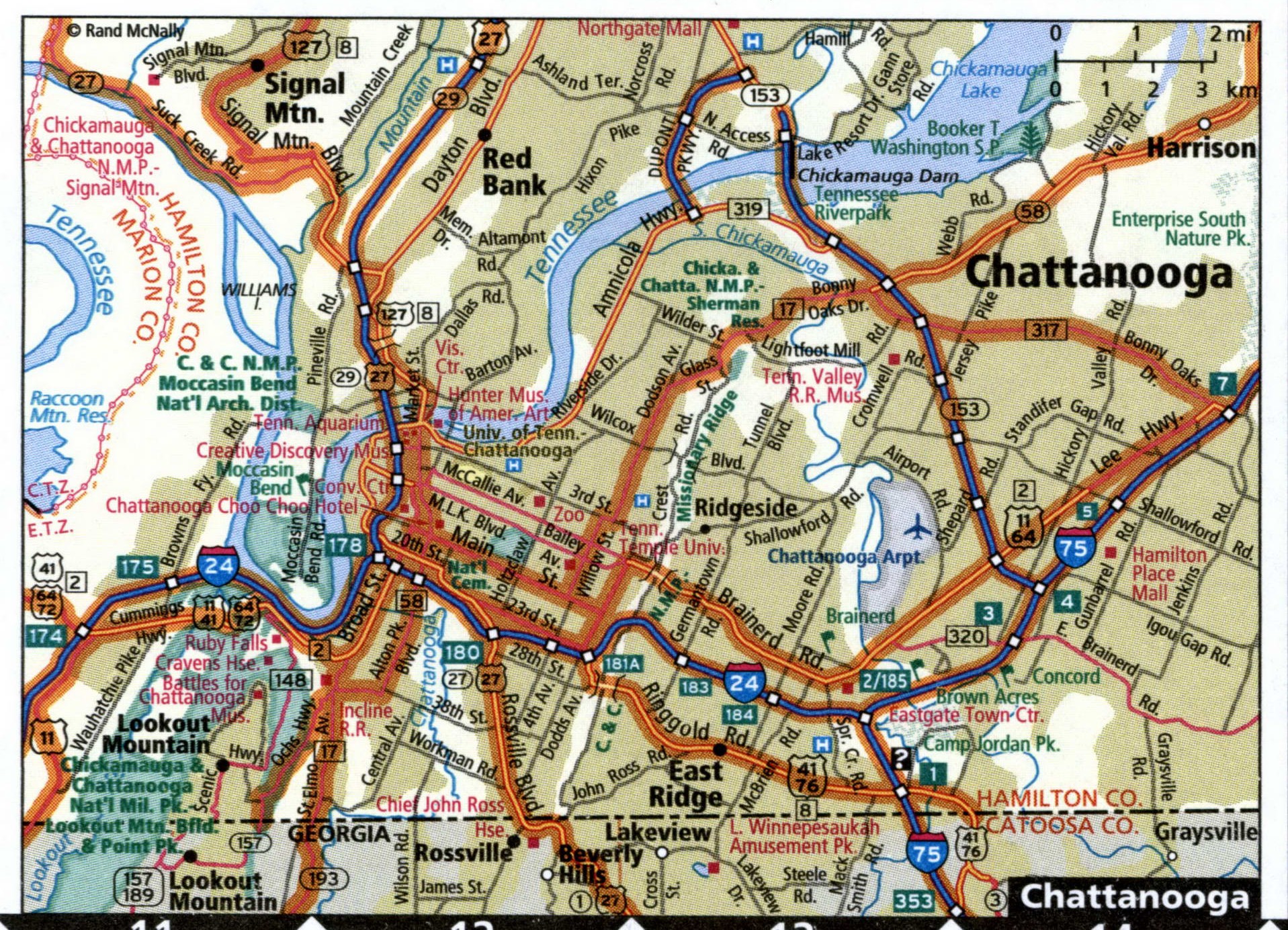 Chattanooga city map for truckers