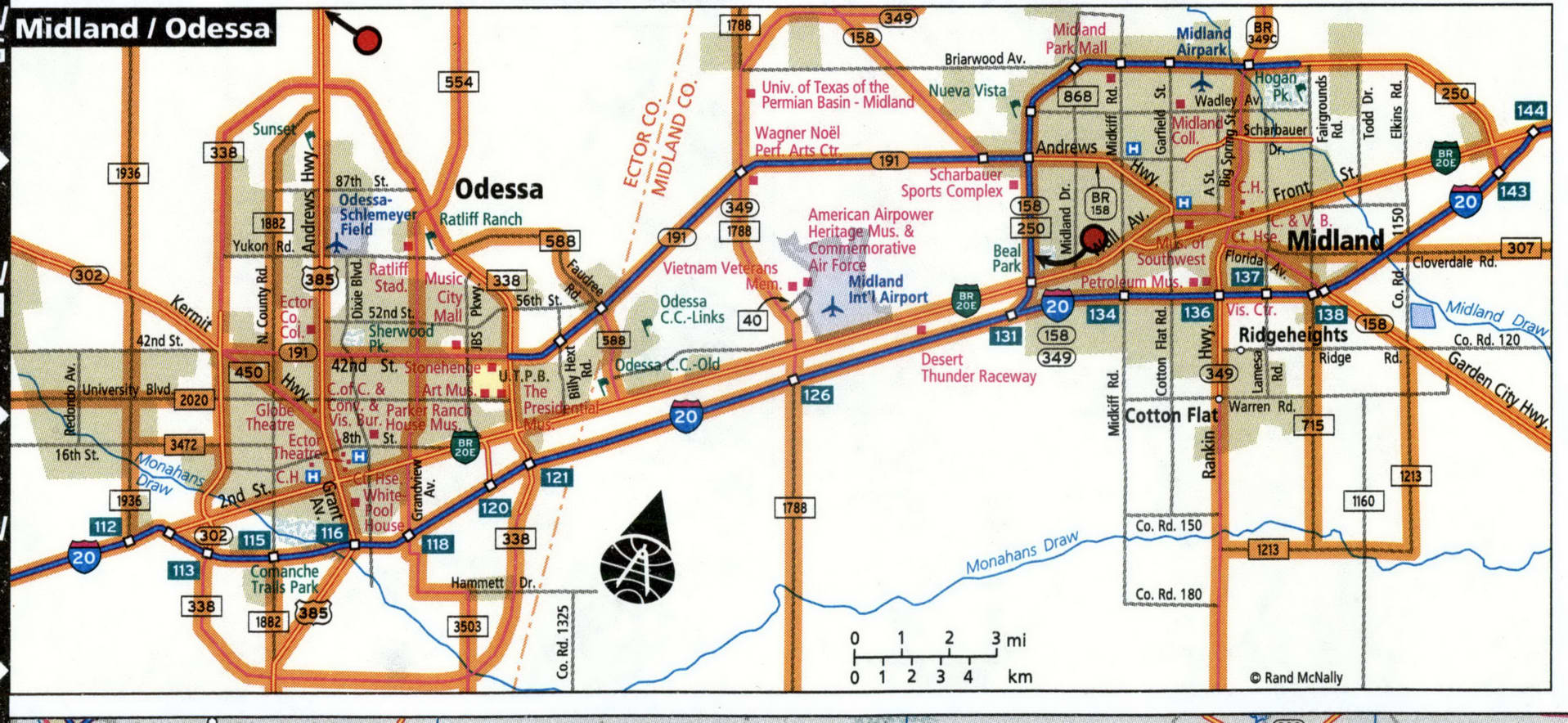 Odessa city map for truckers