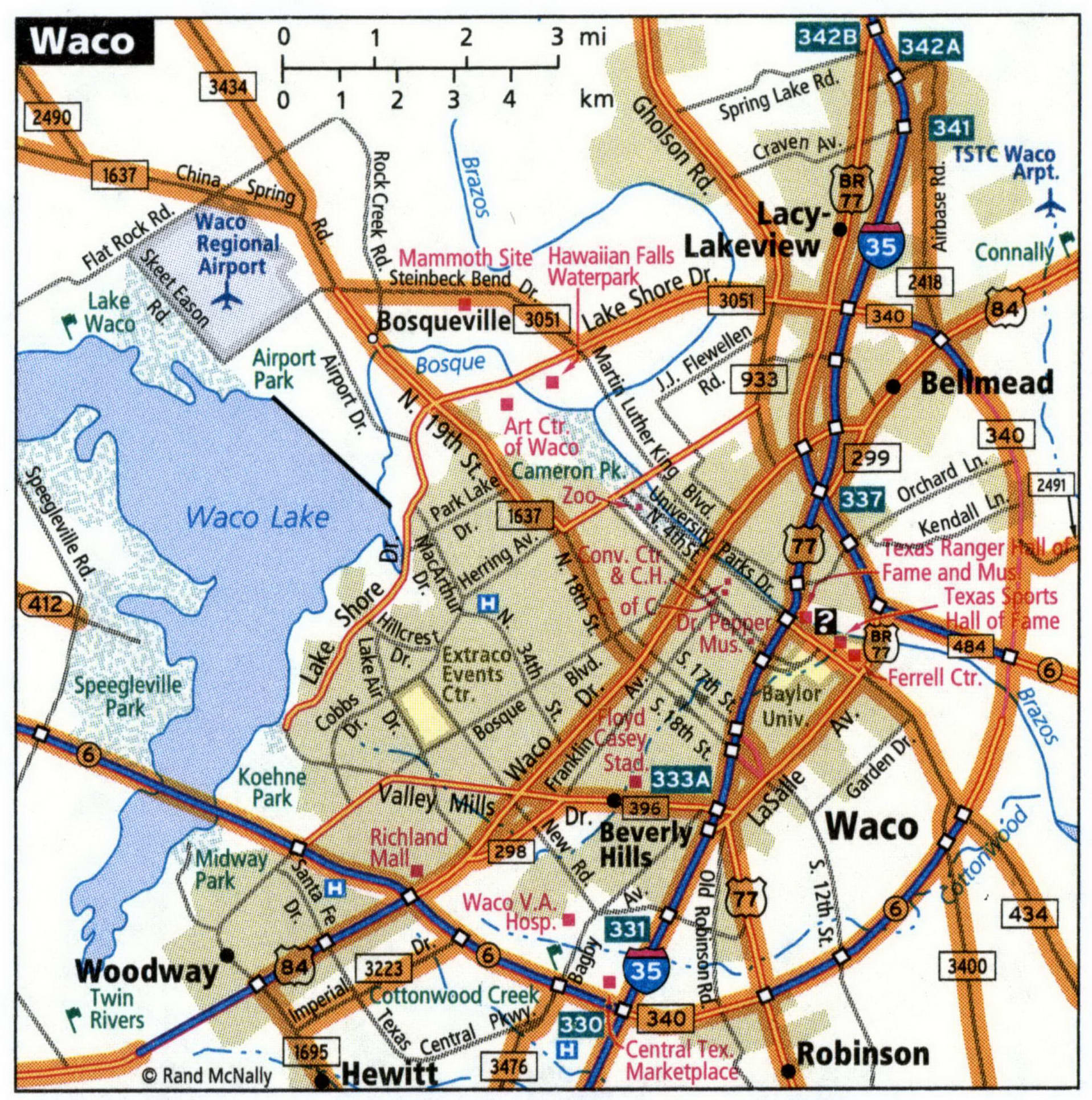 Waco city map for truckers