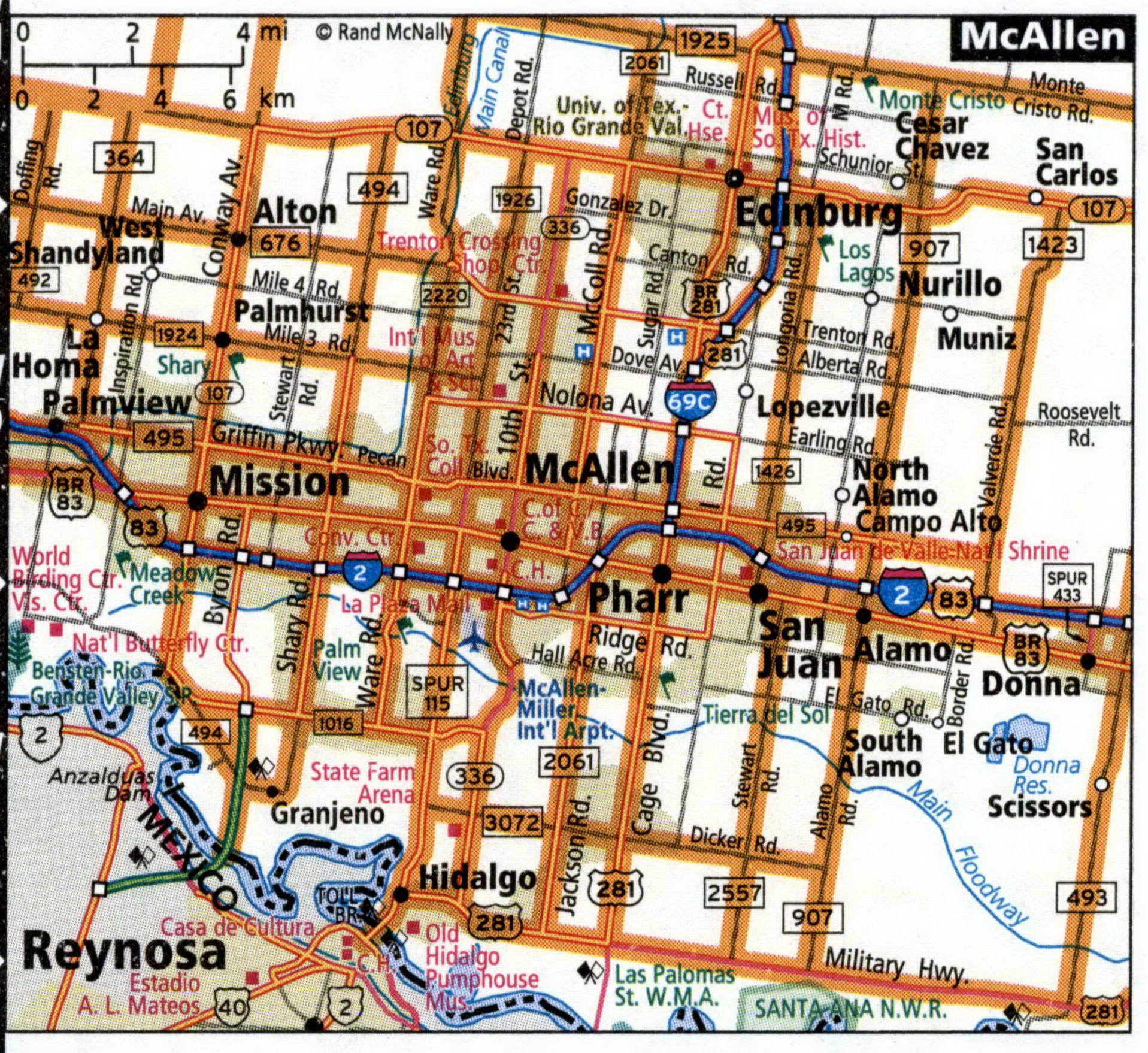 McAllen city map for truckers